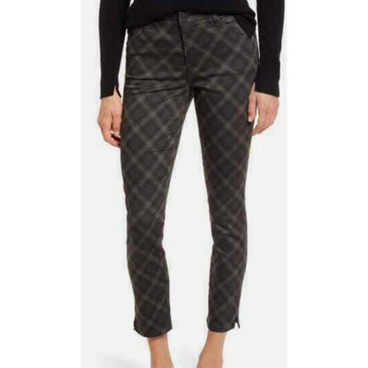 Wit & Wisdom Ab-Solution High Rise Ankle Skimmer Jeans Size 10 Olive Plaid NWT