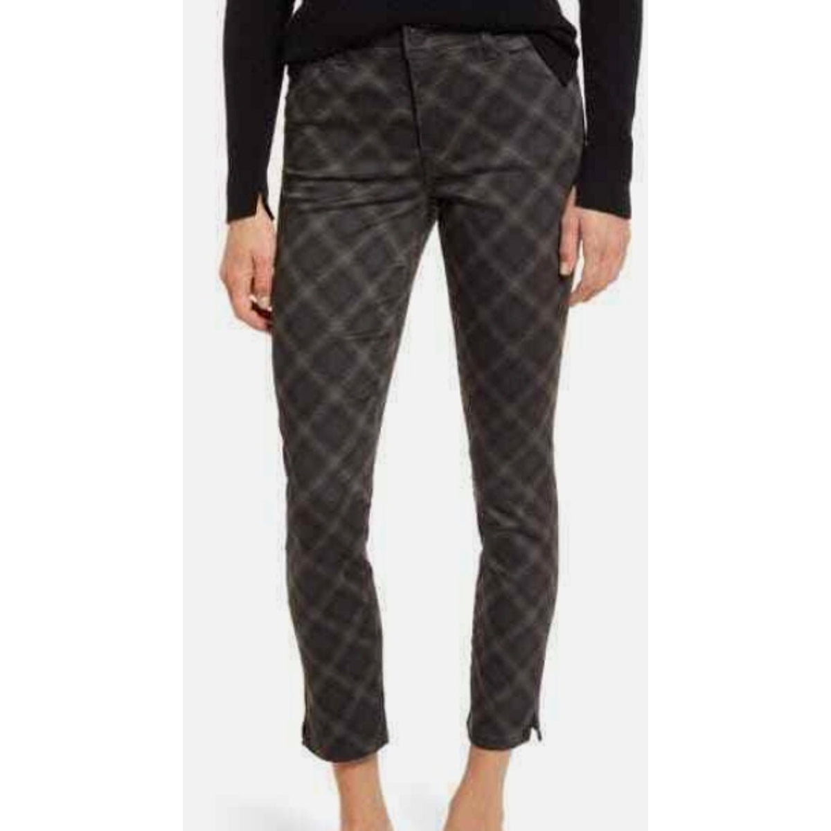 Wit & Wisdom Ab-Solution High Rise Ankle Skimmer Jeans Size 10 Olive Plaid NWT