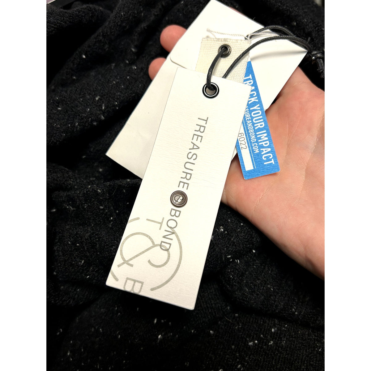 Treasure & Bond NWT Black Reverse Stitch Cardigan Size M/L (8/12)