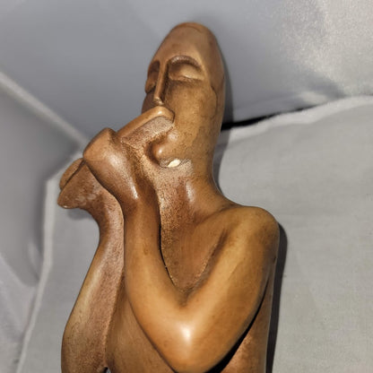Esco Products 1962 by Stanza Male Female Statue Mid Century Lyre Flute Musicians