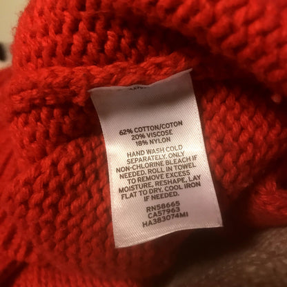 Halogen NWT Red Chinoise Whipstitch Crewneck Sweater Small