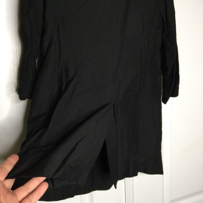 BCBGeneration 2 Button Lightweight Summer Blazer Long 3/4 Sleeve V-Neck Black 12
