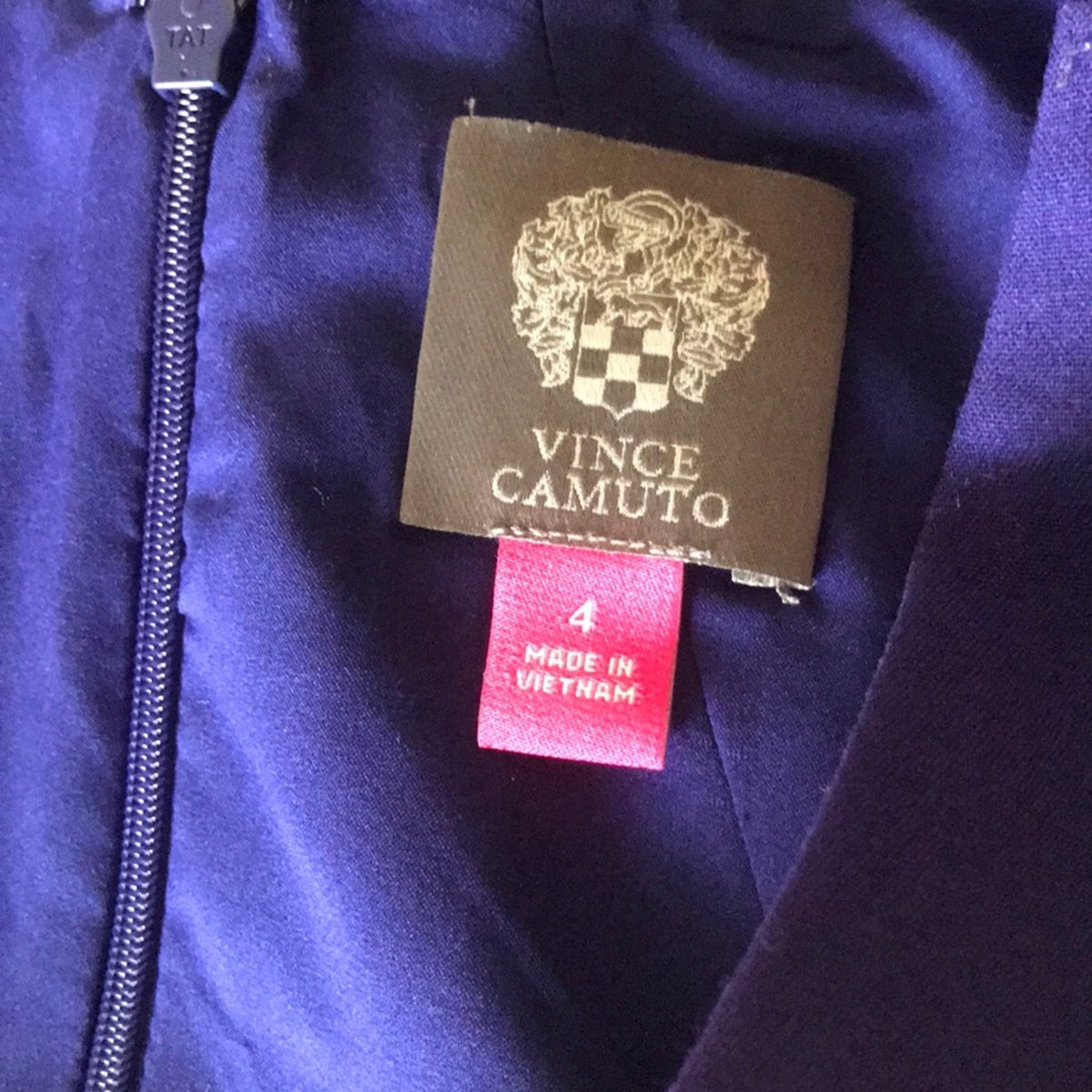 Vince Camuto NEW Royal Blue Bow Sheath Dress  Size 4 Sleeveless Career Casual