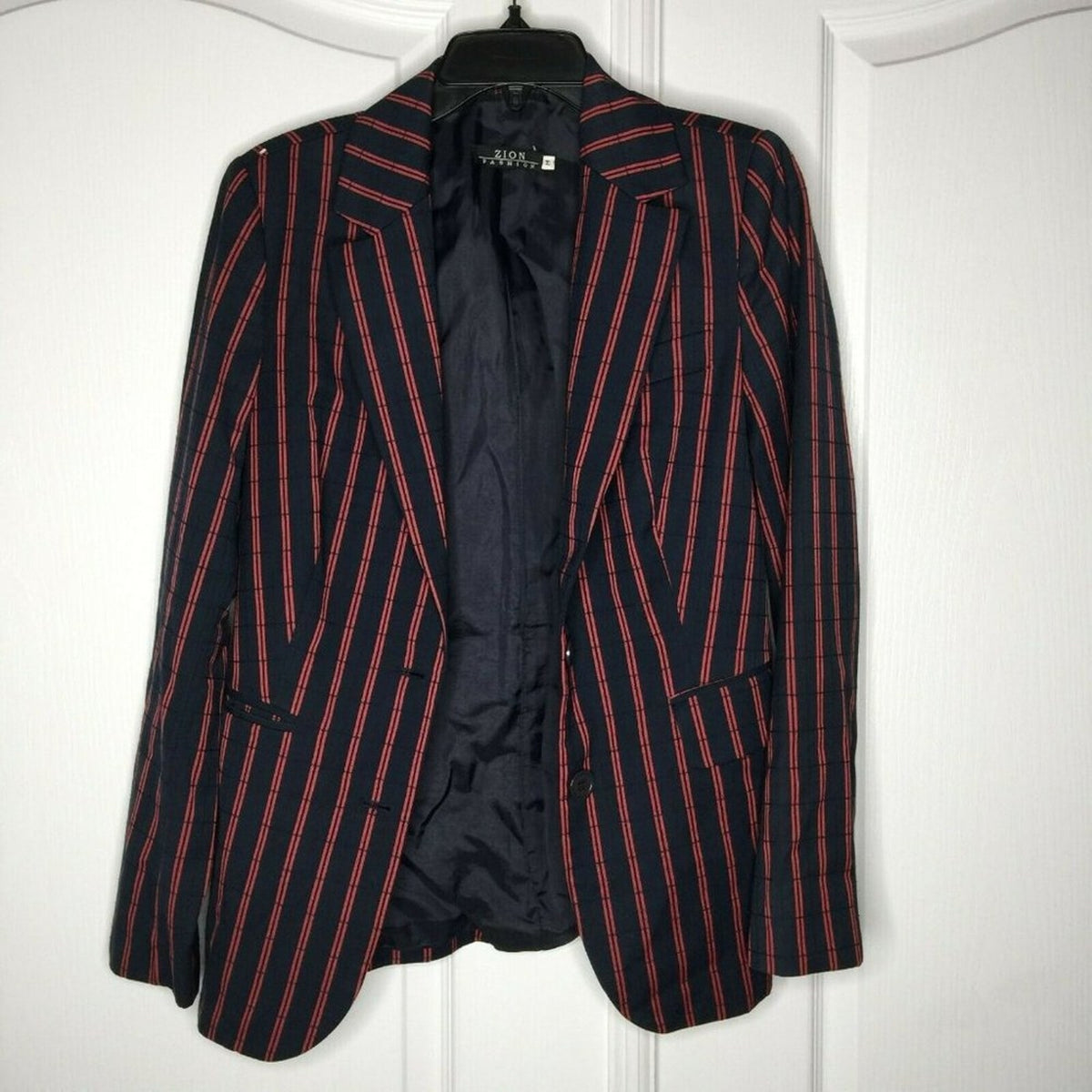 Vintage Zion Fashion Button Front Blazer Jacket Medium