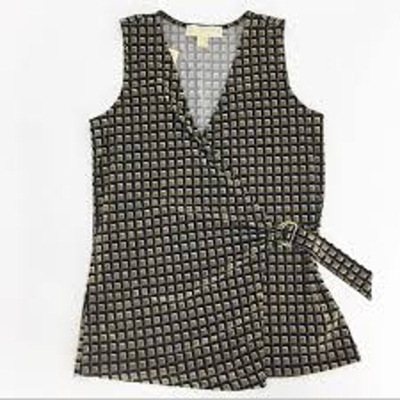Michael Kors Surplice Double Ring Buckle Tank Top Size Small