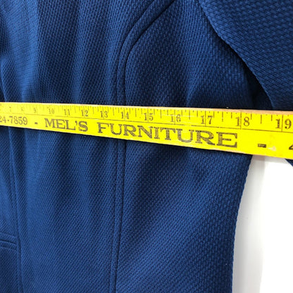 Roberta Lee Original VINTAGE 2 Pc Set Dress w/ Coat Royal Blue 1970's Polyester