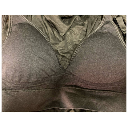 Felina Seamless Wire Free Bra Medium Black NWT Removable Pads Soft Stretchy
