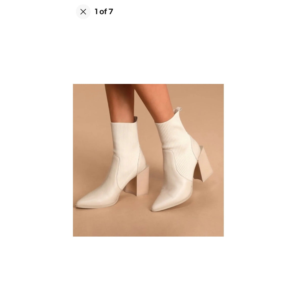 Steve Madden Women's Tackle Ankle Boot bone leather size 9.5 minor scuff heel