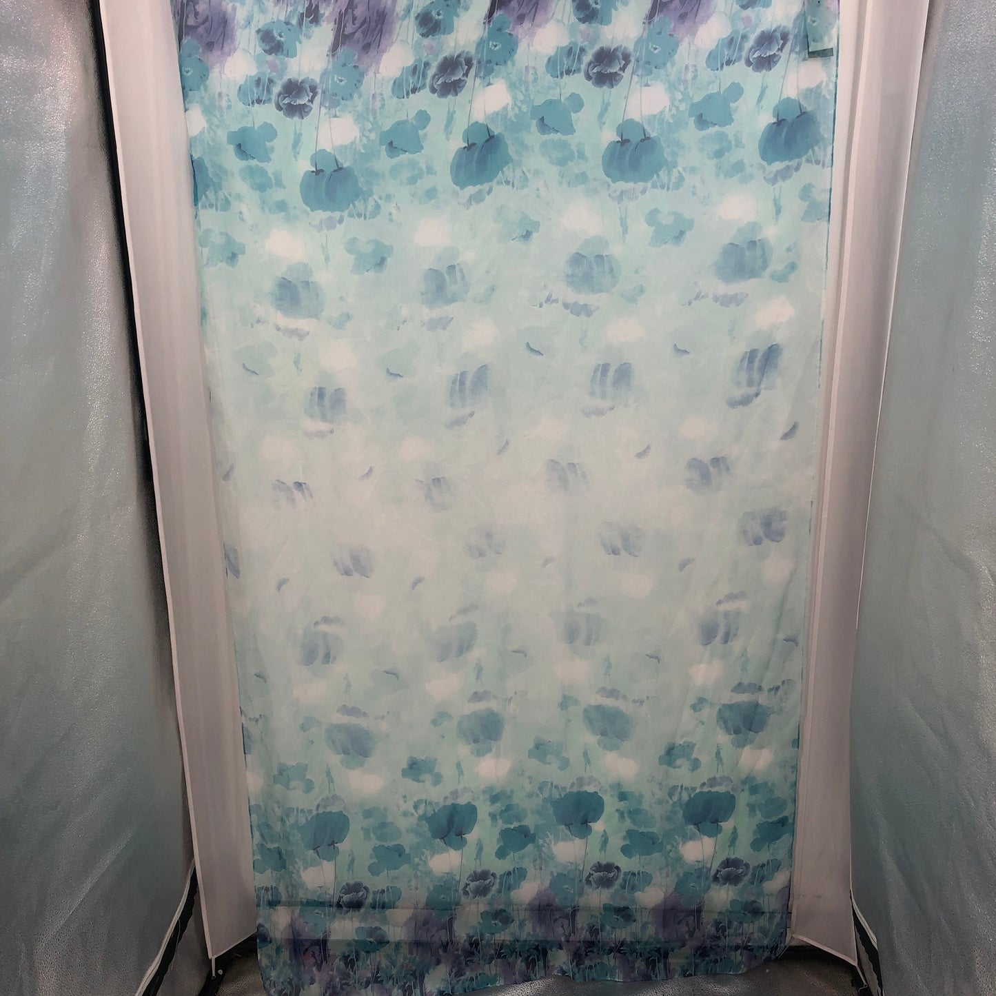 Cajon Women's P0171 Oversize Wrap Scarf Floral Polyester Turquoise One Size NWT