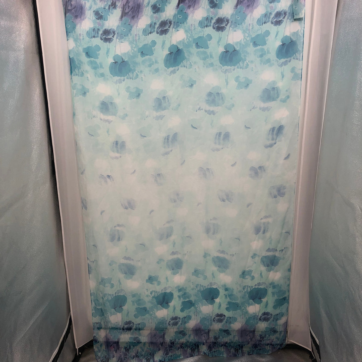 Cajon Women's P0171 Oversize Wrap Scarf Floral Polyester Turquoise One Size NWT