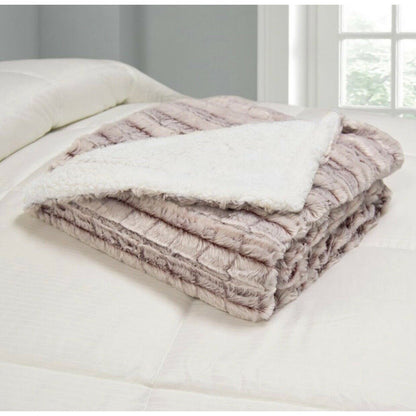 Royal Luxe Luxury Micromink Reversible Sherpa Blanket Throw RED NEW