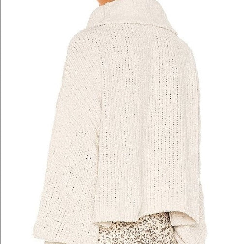 Free People NWT Be Yours Cowl Neck Sweater in Vanilla Bean Size Medium