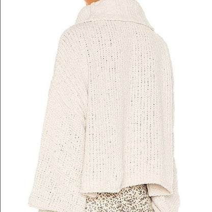 Free People NWT Be Yours Cowl Neck Sweater in Vanilla Bean Size Medium
