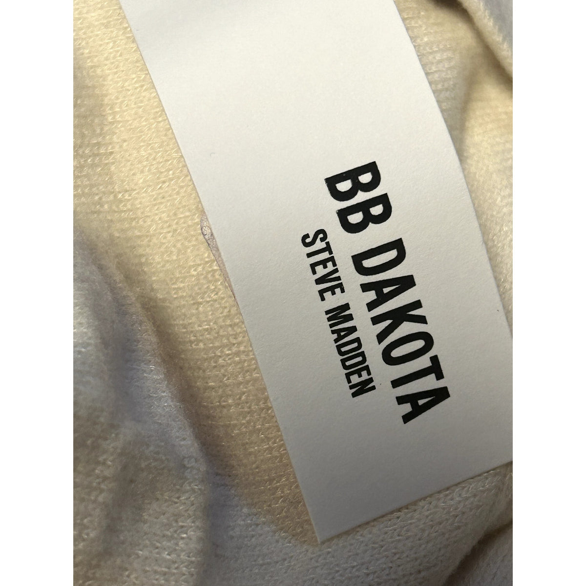 BB Dakota by Steve Madden Women's Tunic Cowl Me Maybe Sweater Medium Cream NWT