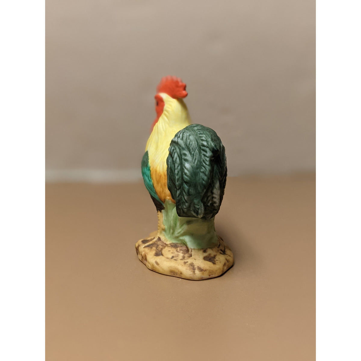 Lefton Japan 1984 Vintage Porcelain Rooster Farm Chicken Figurine Matte Finish