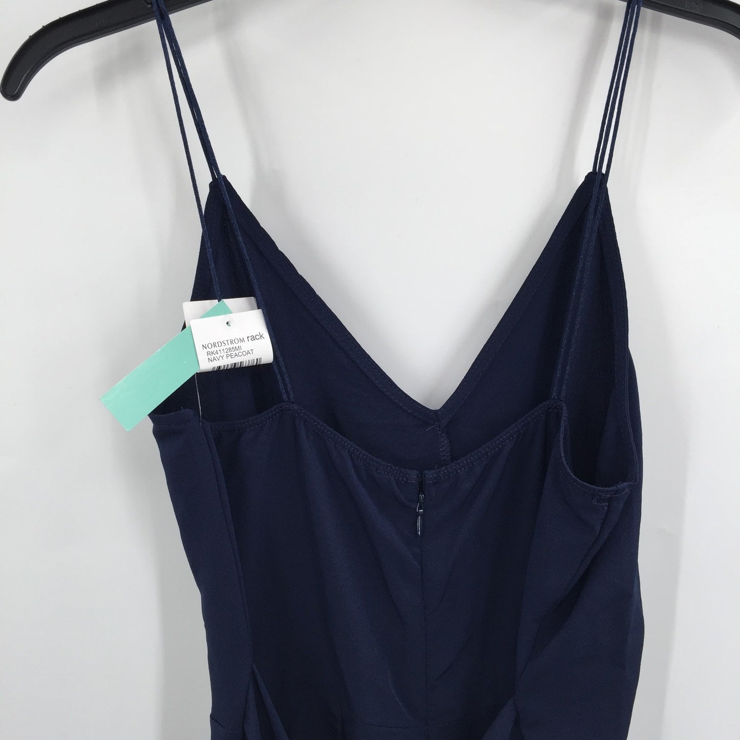Abound Sleeveless Spaghetti Strap V-Neck Tie Waist Jumpsuit Navy Size Small