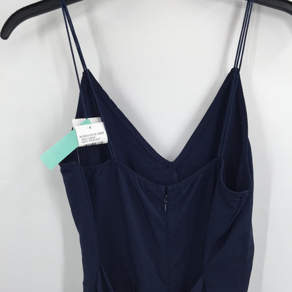 Abound Sleeveless Spaghetti Strap V-Neck Tie Waist Jumpsuit Navy Size Small