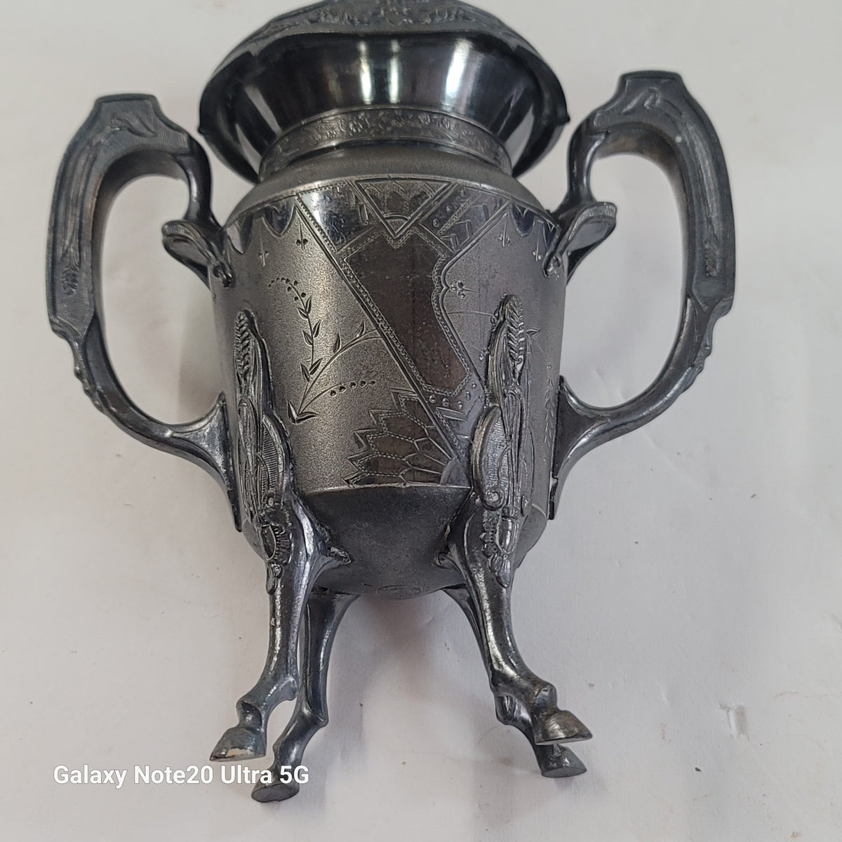 Wilcox Antique Silverplate Holloware  136 Open Sugar Bowl Quadruple 2 Handles