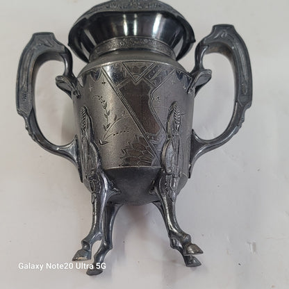Wilcox Antique Silverplate Holloware  136 Open Sugar Bowl Quadruple 2 Handles