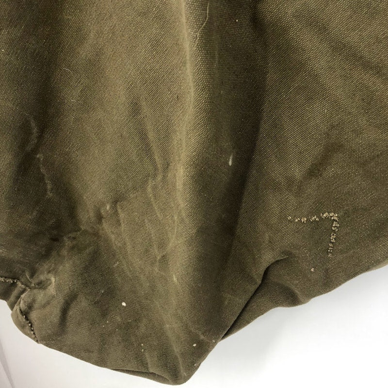 Vintage Vietnam Korean war Era Duffle Duffel Bag Army Green