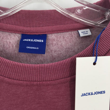 Jack & Jones Pullover Sweatshirt Original Long Sleeve Crew Neck Red Size Large