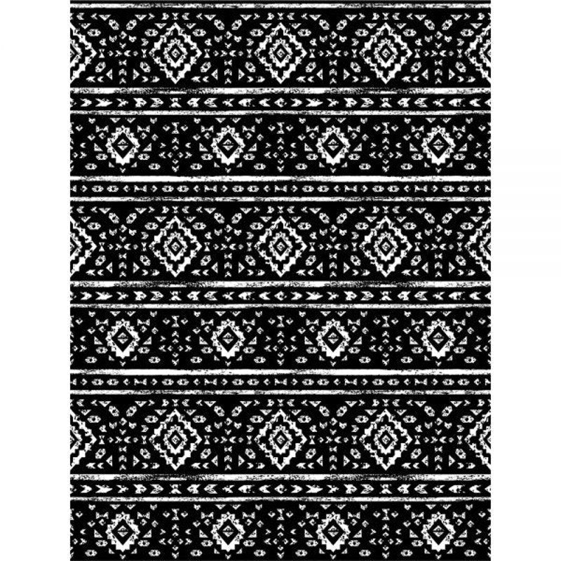 Re Design by Prima Transfer Sticker Folk II 24x32" White Geometric Pattern
