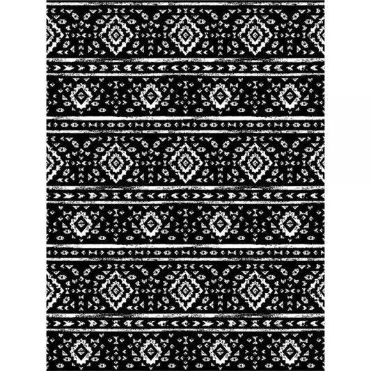 Re Design by Prima Transfer Sticker Folk II 24x32" White Geometric Pattern