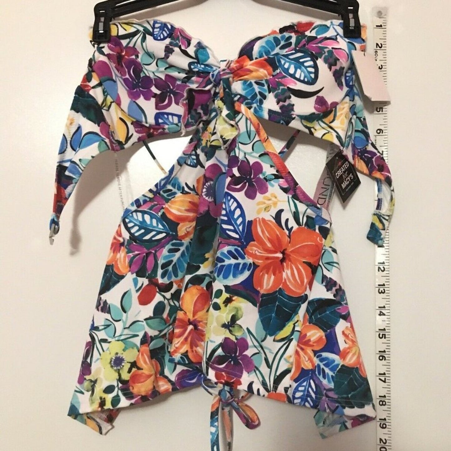 Sundazed Cutout Floral Tankini Top Swimwear Size 32C