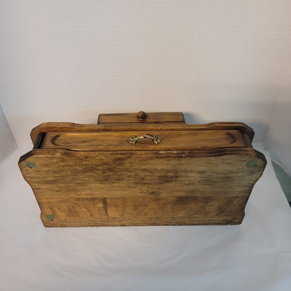 MCM tabletop valet Jewelry box Trinket Box Wood Rattan Vintage Watches rings