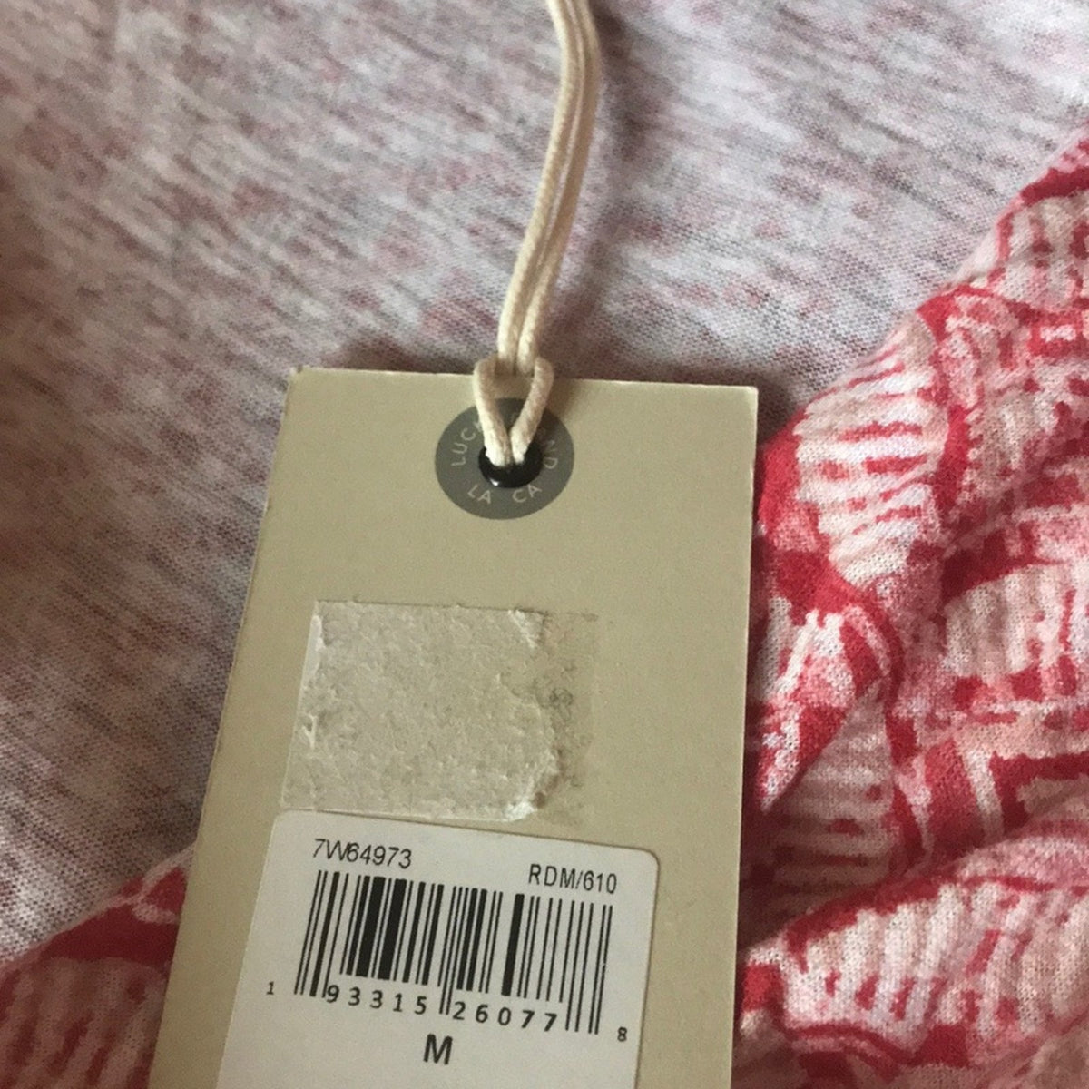 Lucky Brand Deco Geo Surplice Neck Top Size Medium