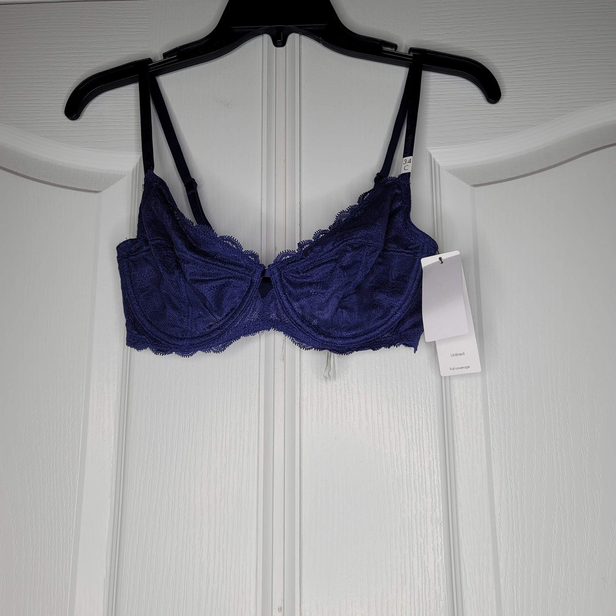 Bebe Pushup Bra size 34C Underwire Black Padded Back Closure Spellout Logo Band
