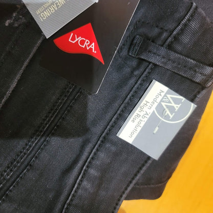 Wit Wisdom Modern Abs Size 4 High Rise Black 28" Distressed Skinny Lycra Jeans