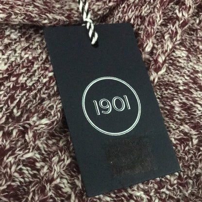 1901 Burgundy Shawl Collar Mélange Pullover XL