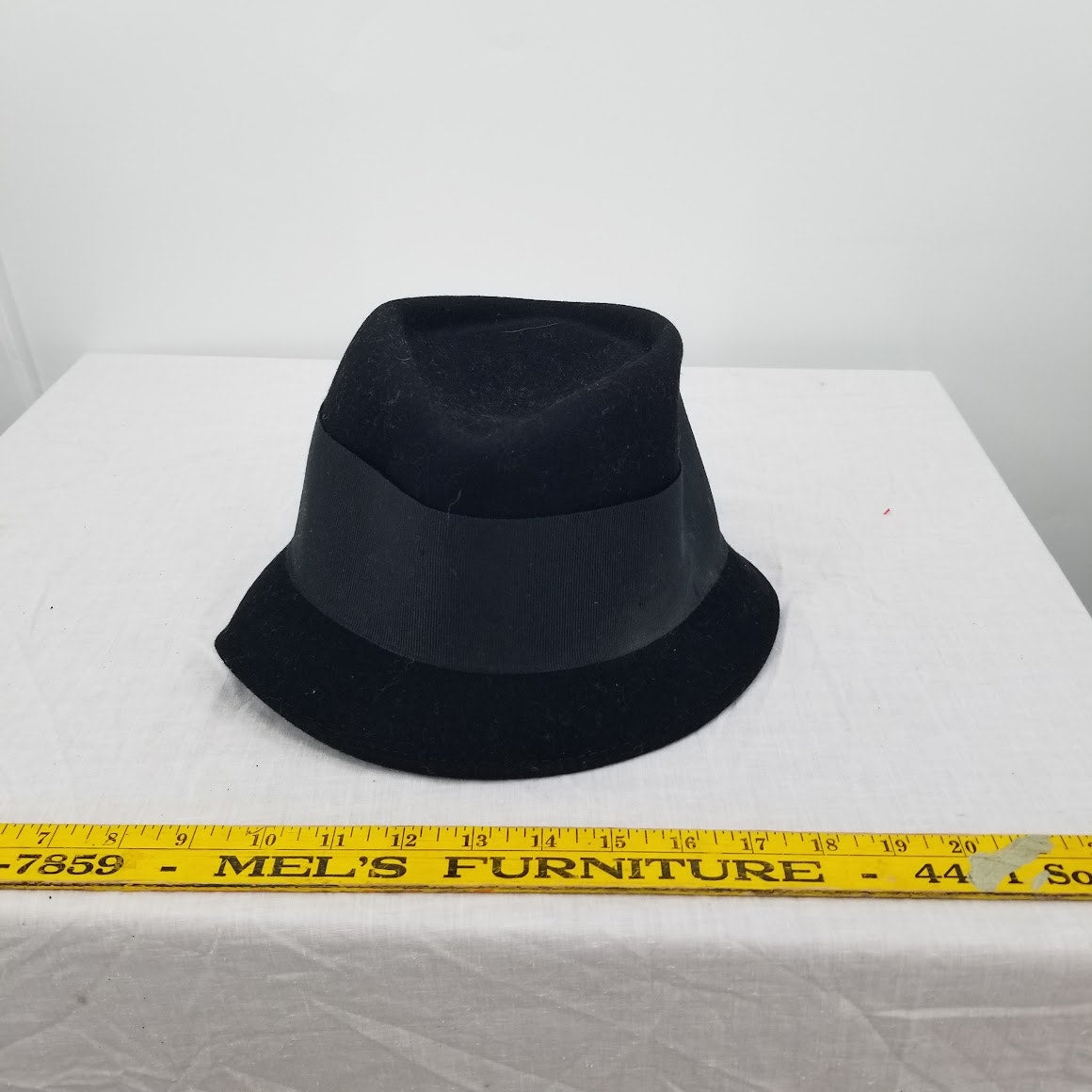 Helen Welsh women's felt hat wide ribbon tall crown 100% wool hat cloche Italy