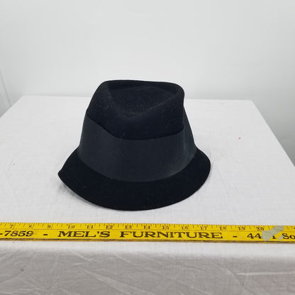 Helen Welsh women's felt hat wide ribbon tall crown 100% wool hat cloche Italy