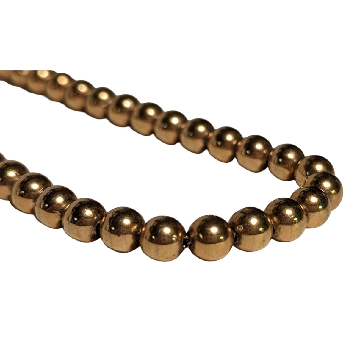 Napier Vintage Golden Chain Gold Tone Metal Ball Heavy solid Beaded Necklace 30"