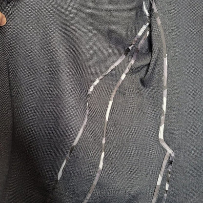 Report Collection Pin Dot Woven Blazer Side Vents Extra Large XL Casual NEW Gray