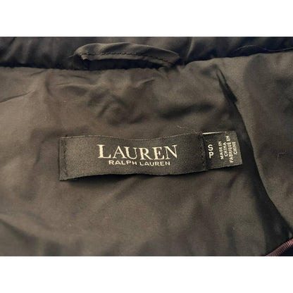 Ralph Lauren Snap Front Quilted Jacket Sz SP / Small Petite Black NWT