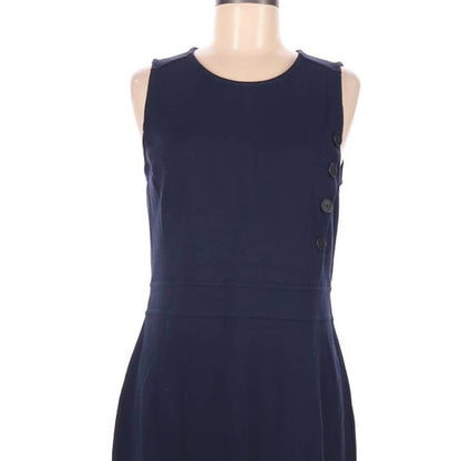 Halogen Casual Dress Size Medium Dark Blue Sleeveless Summer Casual Career