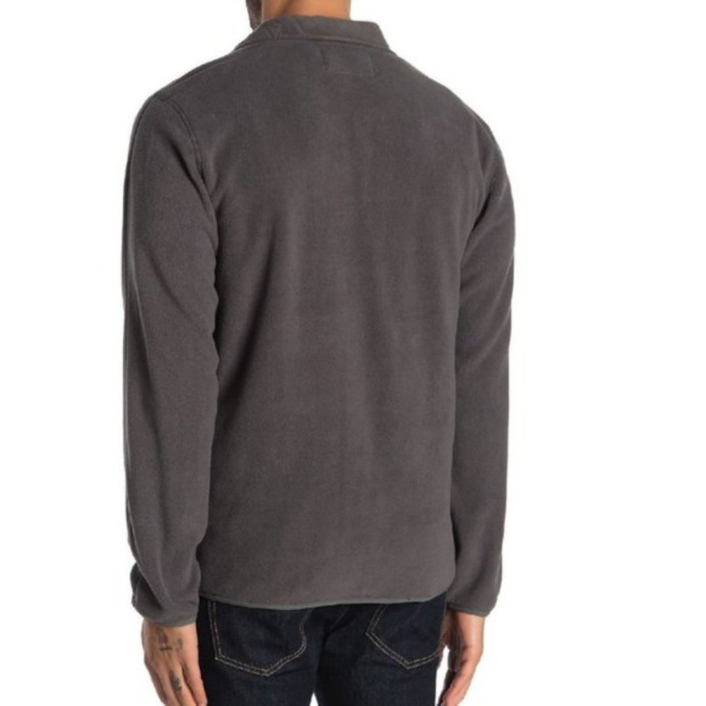 NEW VintageBrand 1946 Gray Partial Zip Fleece Sweater Large PULLOVER activewear