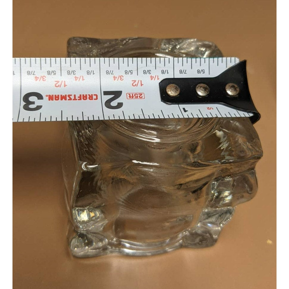 Vintage KIG Ice Cube Glacial Candle Holders Tea Light Votive Pair Set of 2