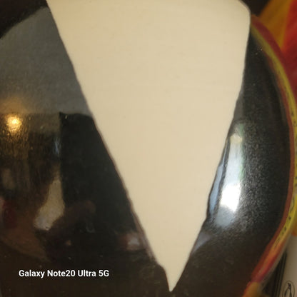 Jan Valerie Art Pottery BlackWhite Vintage Monochromatic Vase round Contemporary