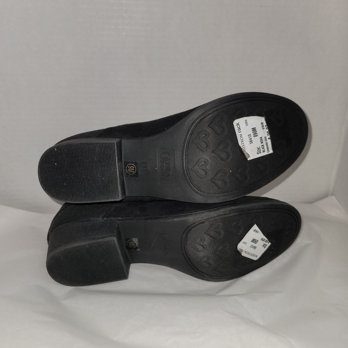 Mia Amore Size 9 Womens Black Pull ON ANkle Booties Boots Almond Toe Memory Foam