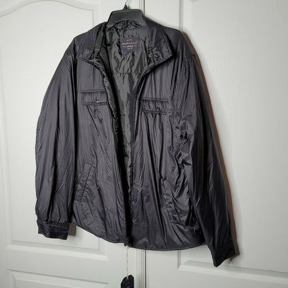 Original Weatherproof Vintage Zip Front Collar Nylon Lined Jacket Black X-Large