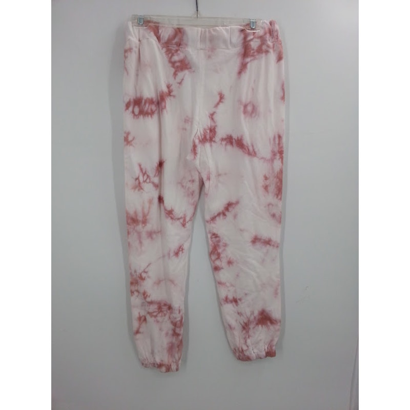 Mustard Seed Tye Dye joggers Track pants pockets red White Sweatpants Medium