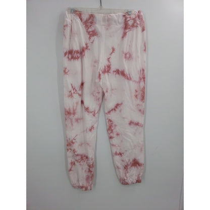 Mustard Seed Tye Dye joggers Track pants pockets red White Sweatpants Medium