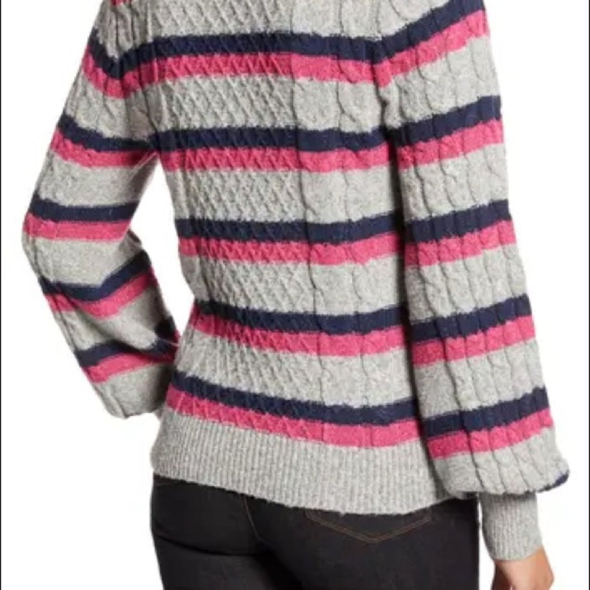 Halogen X Atlantic-Pacific Cable Knit Sweater S