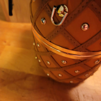 Pineapple Purse Yellow Green Leather Shoulder Strap Crossbody Swinger Cruise NEW