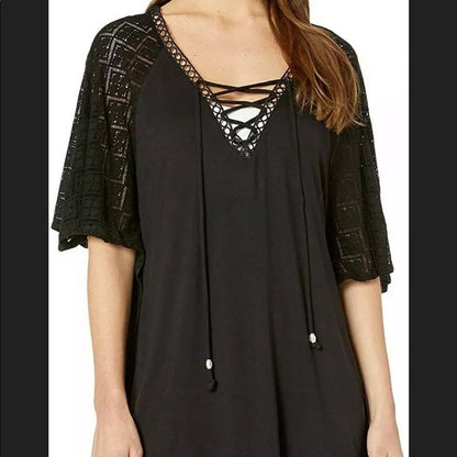 Dotti beach dress  Cover-Up Swimwear Black Size Medium