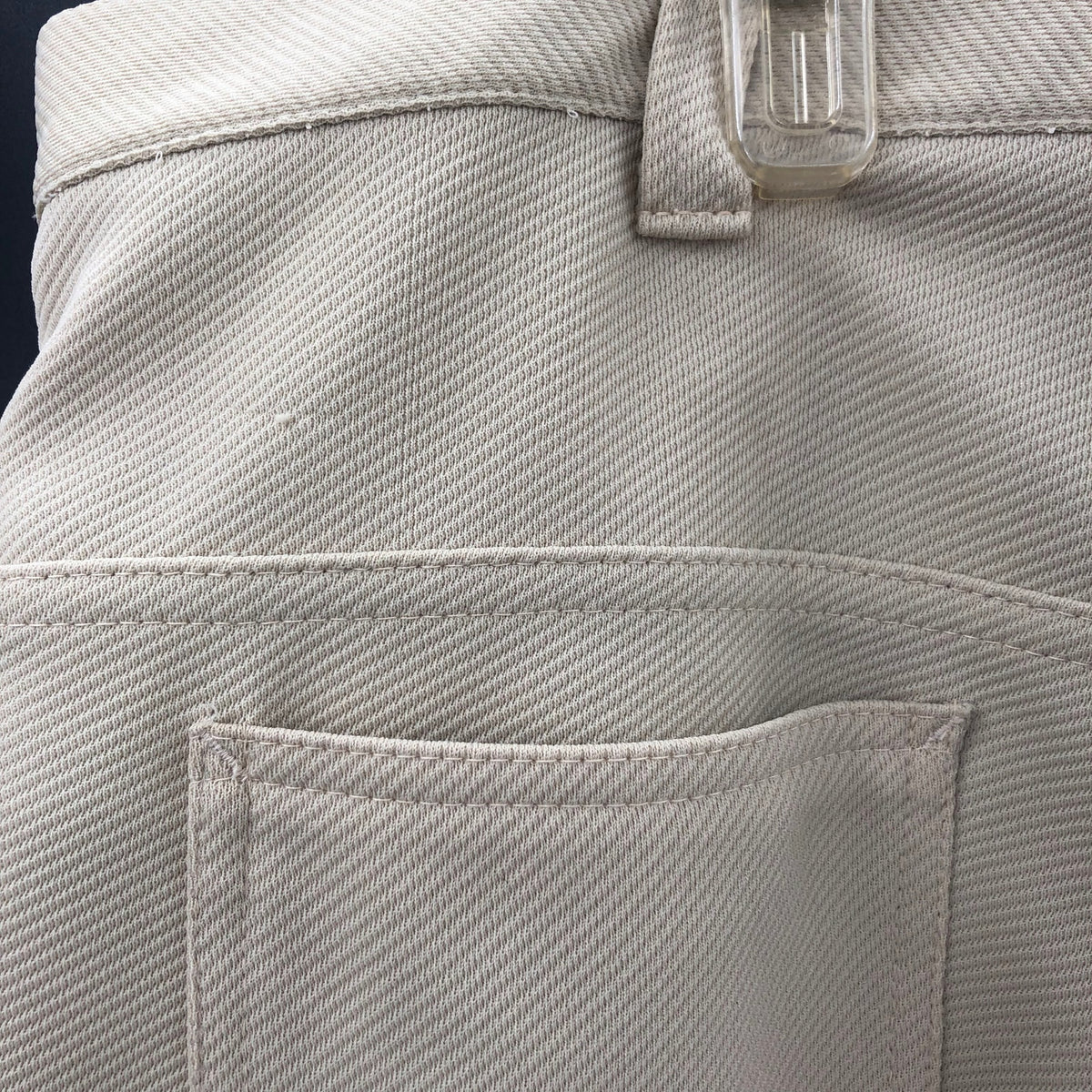 Kings Road Vintage Sears Mens Trouser Tan Stretch Khaki Pant 36" x 30" Polyester